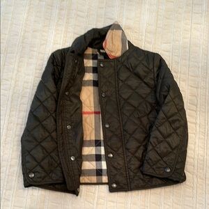 Burberry Black Jacket with Iconic Plaid Lining